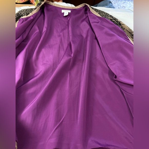 CHICOS Bohemian Print Accordion Pleated Cardigan 2 L - Picture 6 of 9